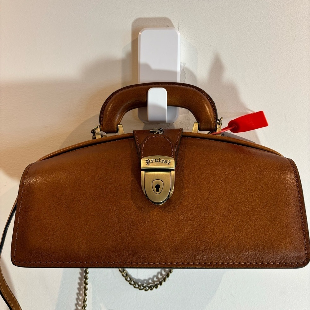 PRATESI Brunelleschi Lady Bruce Leather Doctor Style Handbag NEW with Dust Bag